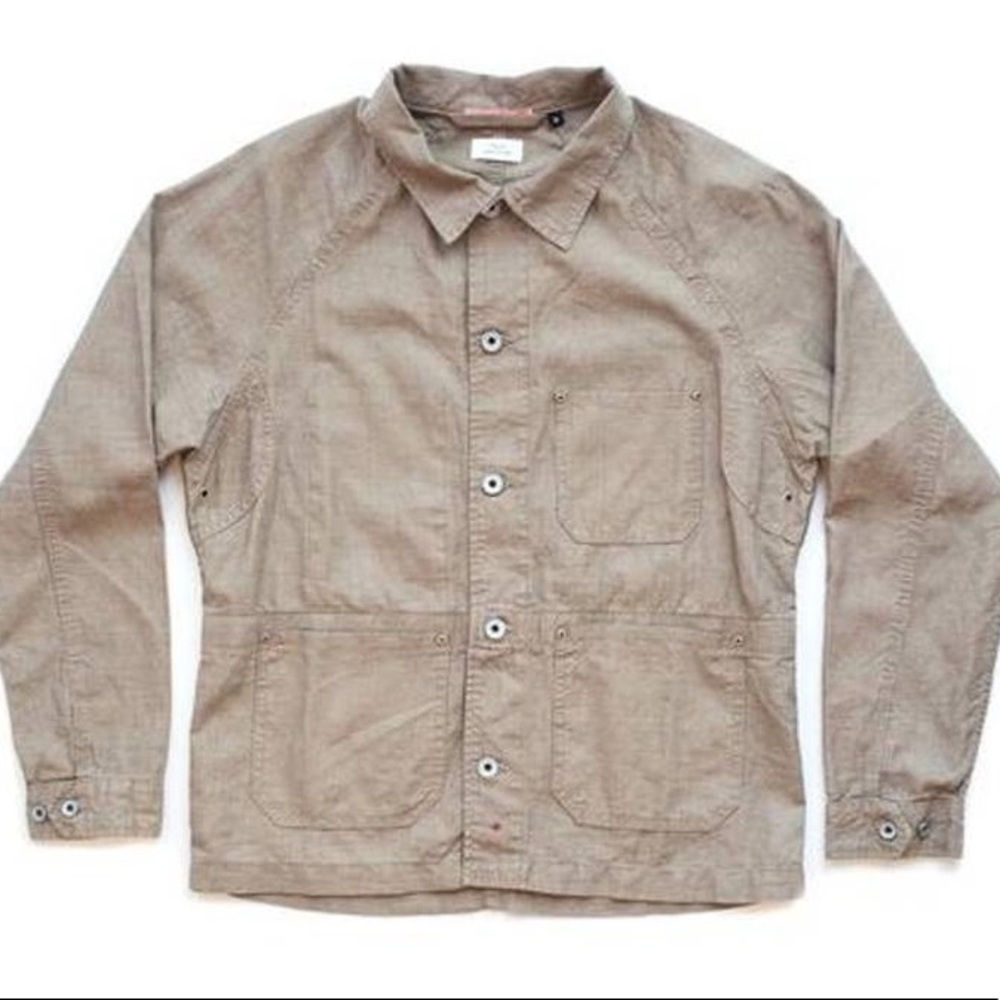 Apolis Linen French Work Jacket - Khaki - M